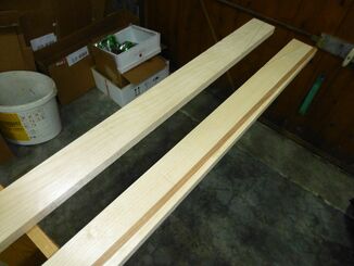 Draw where to cut the gunwales - the elegant swung comes onto the top side