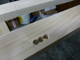 Drilled mortise for a deck beam